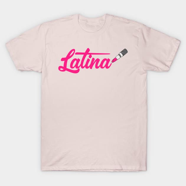 Latina Lipstick T-Shirt by liomal